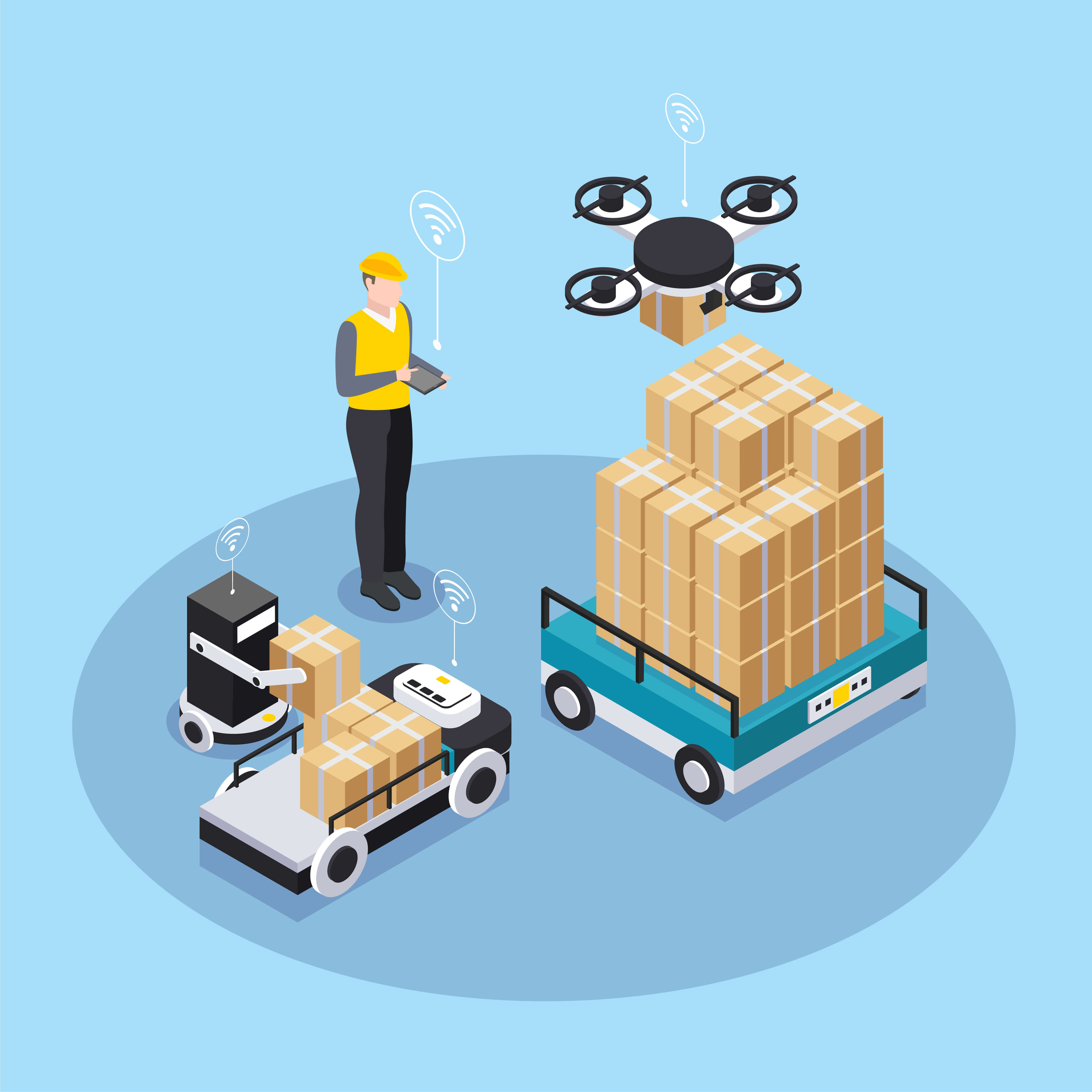 Logistics Technology Illustration